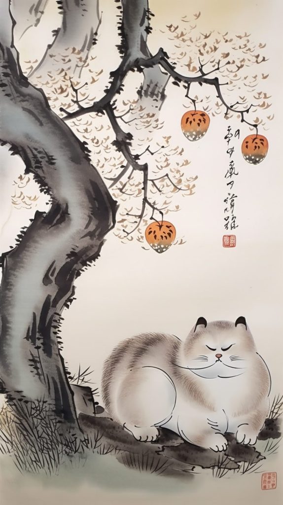 国风水墨风格猫 | Aitime丨人人都是大画师国风猫-Aitime丨人人都是大画师