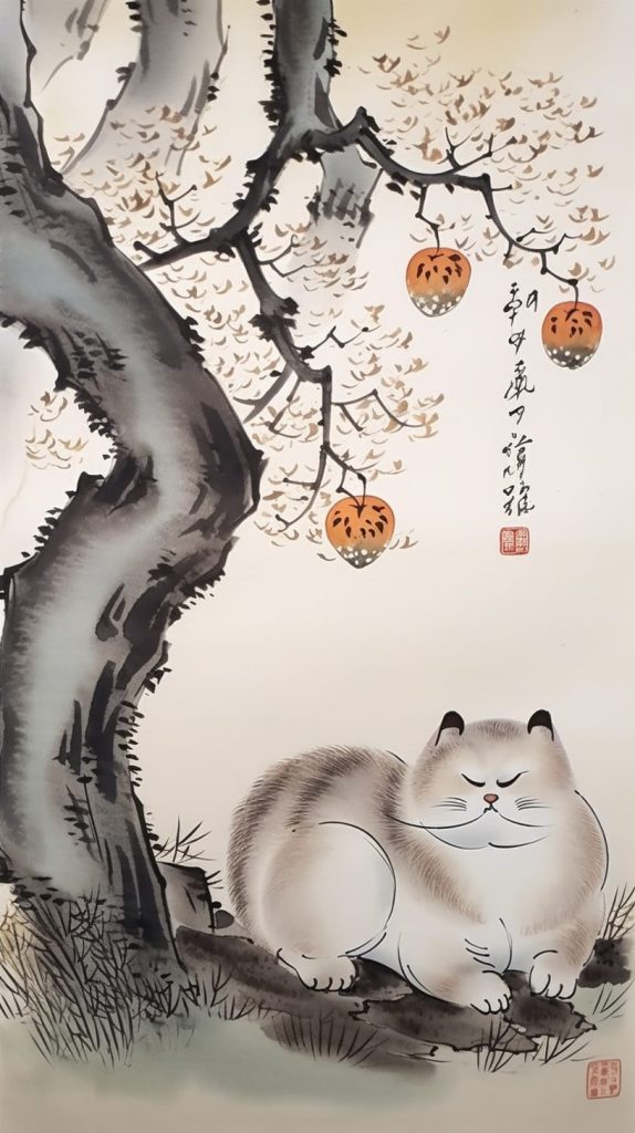 国风水墨风格猫 | Ai关键词 Midjourney关键词 Ai绘画教程 Ai绘画 设计资源 设计教程国风猫-Ai关键词  Midjourney关键词 Ai绘画教程 Ai绘画 设计资源 设计教程