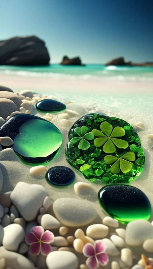 晶莹剔透的四叶草插图1