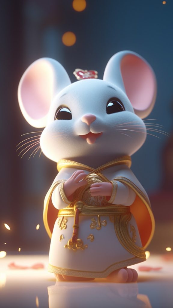 鼠-3D版十二生肖 | Aitime丨人人都是大画师-Aitime丨人人都是大画师