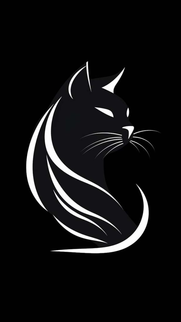 猫标志，简单，简单的插图 | Aitime丨人人都是大画师-Aitime丨人人都是大画师