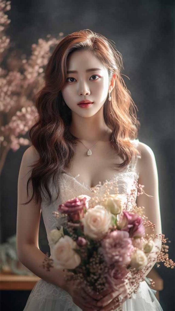 捧花女孩 | Aitime丨人人都是大画师写实-Aitime丨人人都是大画师