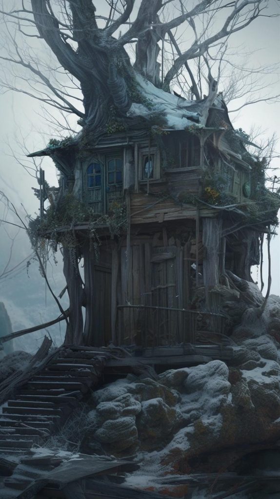 漂流木屋风景 | Aitime丨人人都是大画师创意合成-Aitime丨人人都是大画师