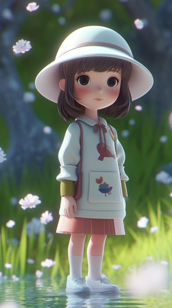 卡通小女孩 | Aitime丨人人都是大画师IP形象-Aitime丨人人都是大画师