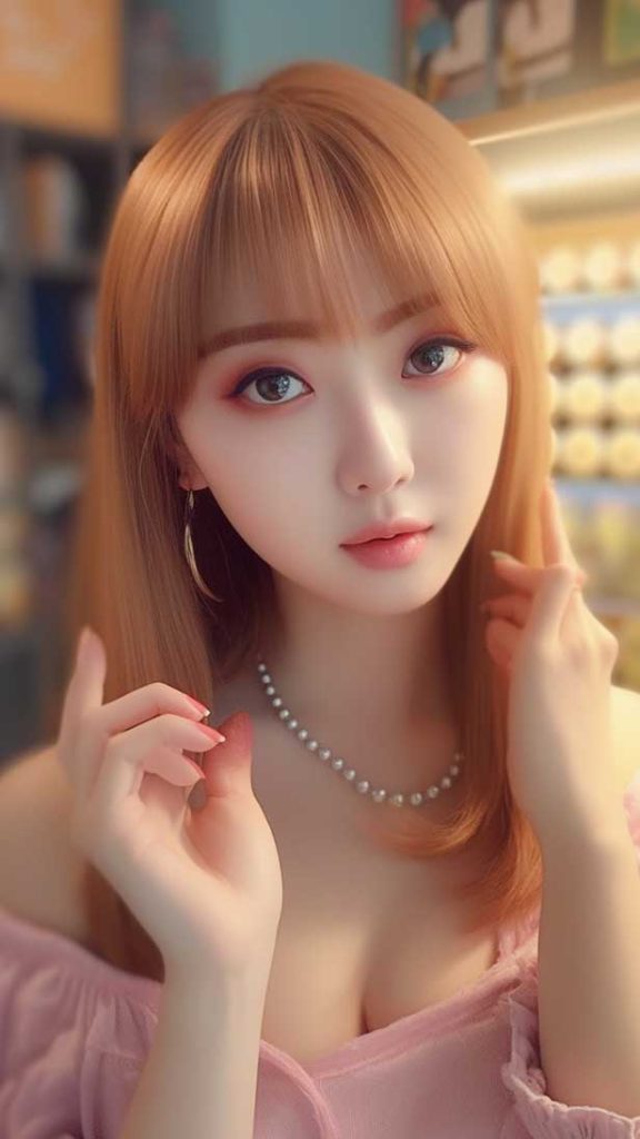 V领连衣裙黄头发美女 | Aitime丨人人都是大画师-Aitime丨人人都是大画师