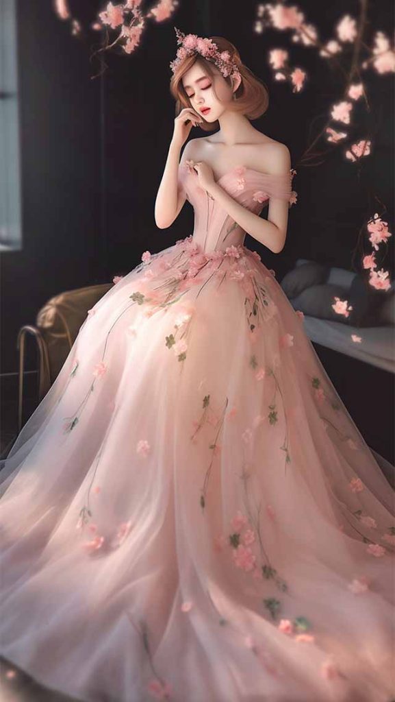 浅粉色婚纱美女 | Aitime丨人人都是大画师-Aitime丨人人都是大画师