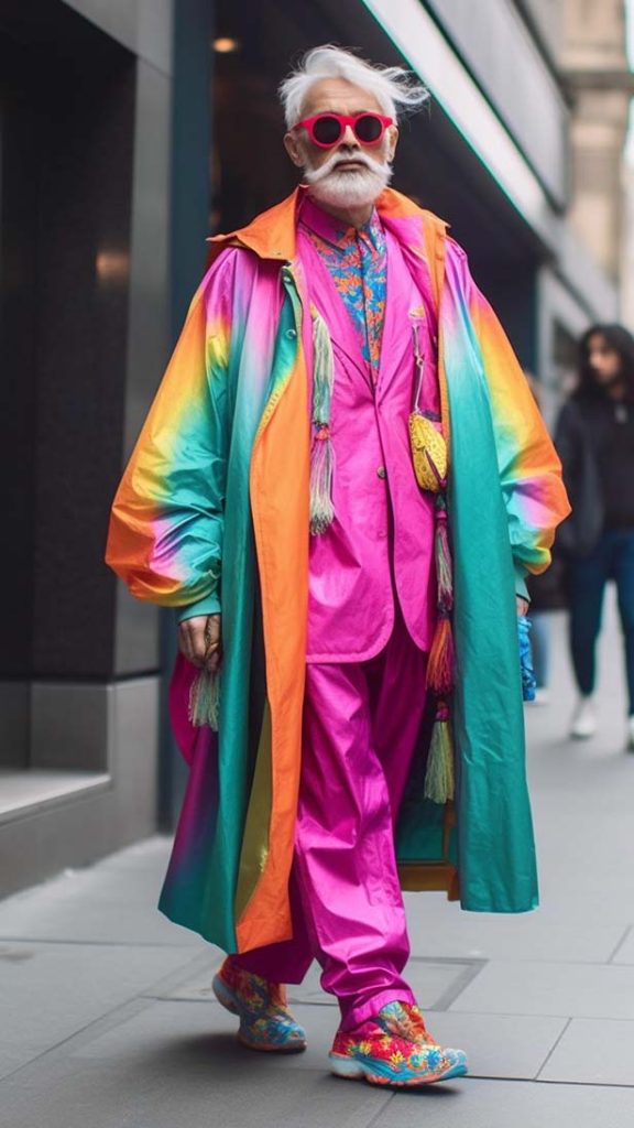 穿着七彩衣服的人 | Aitime丨人人都是大画师-Aitime丨人人都是大画师