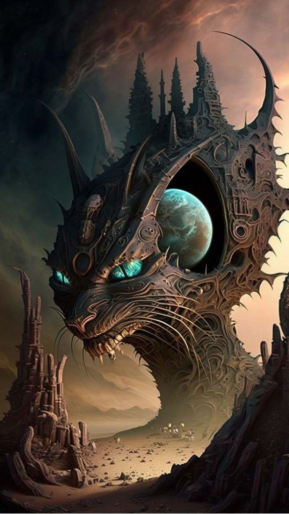 毁灭猫，外星废墟神庙 | Aitime丨人人都是大画师-Aitime丨人人都是大画师