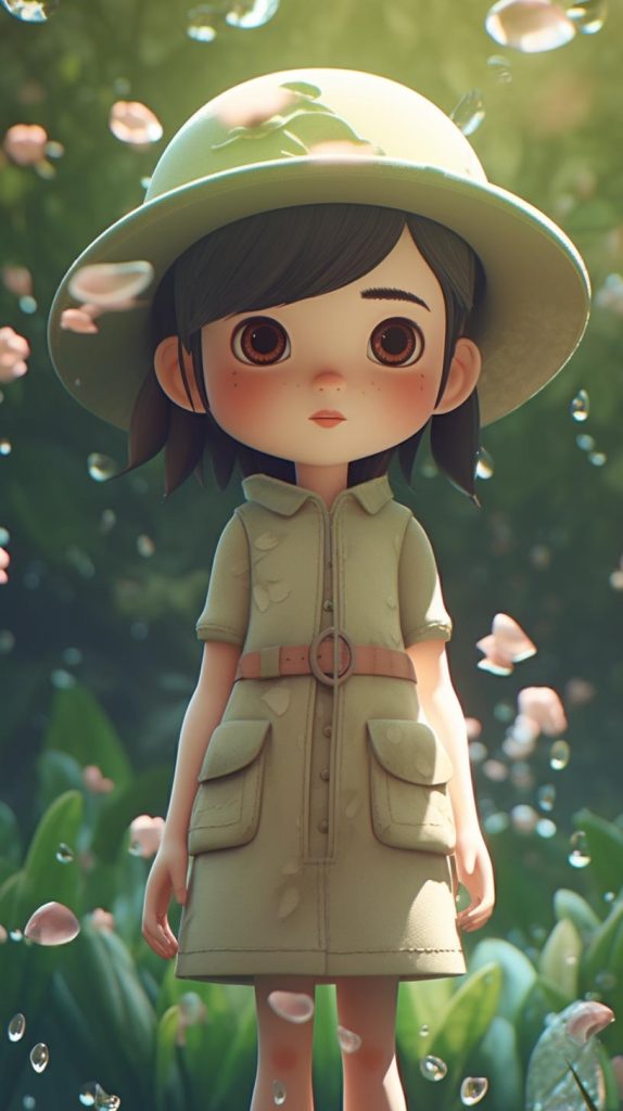 卡通小女孩插图2