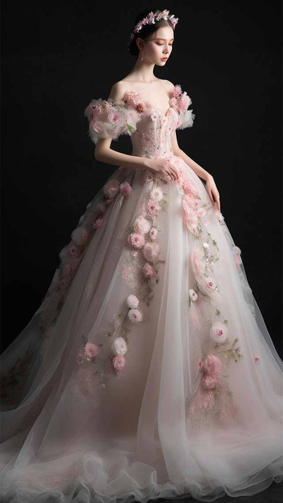 浅粉色婚纱美女 | Aitime丨人人都是大画师-Aitime丨人人都是大画师