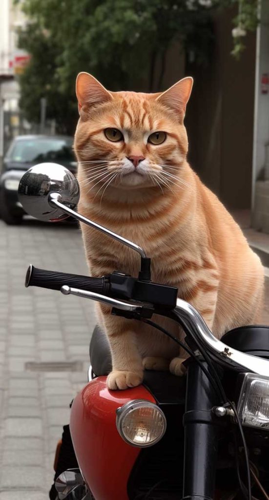 萌猫开迷你摩托 | Aitime丨人人都是大画师-Aitime丨人人都是大画师