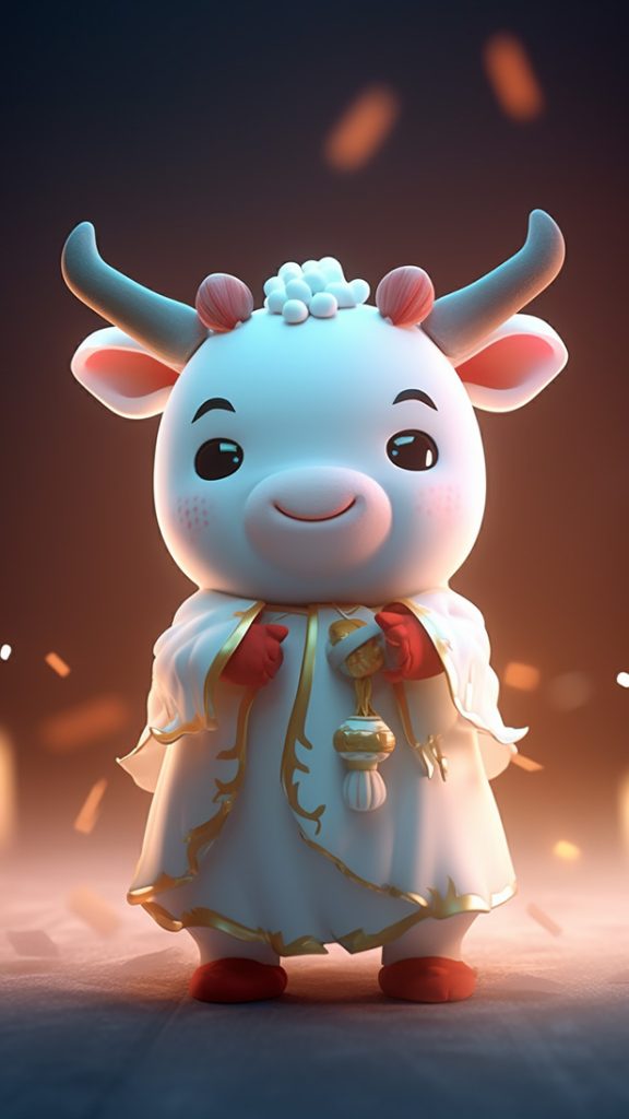 牛-3D版十二生肖 | Aitime丨人人都是大画师-Aitime丨人人都是大画师