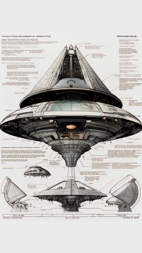 三角形 UFO 设计图概念艺术示意图 | Aitime丨人人都是大画师-Aitime丨人人都是大画师