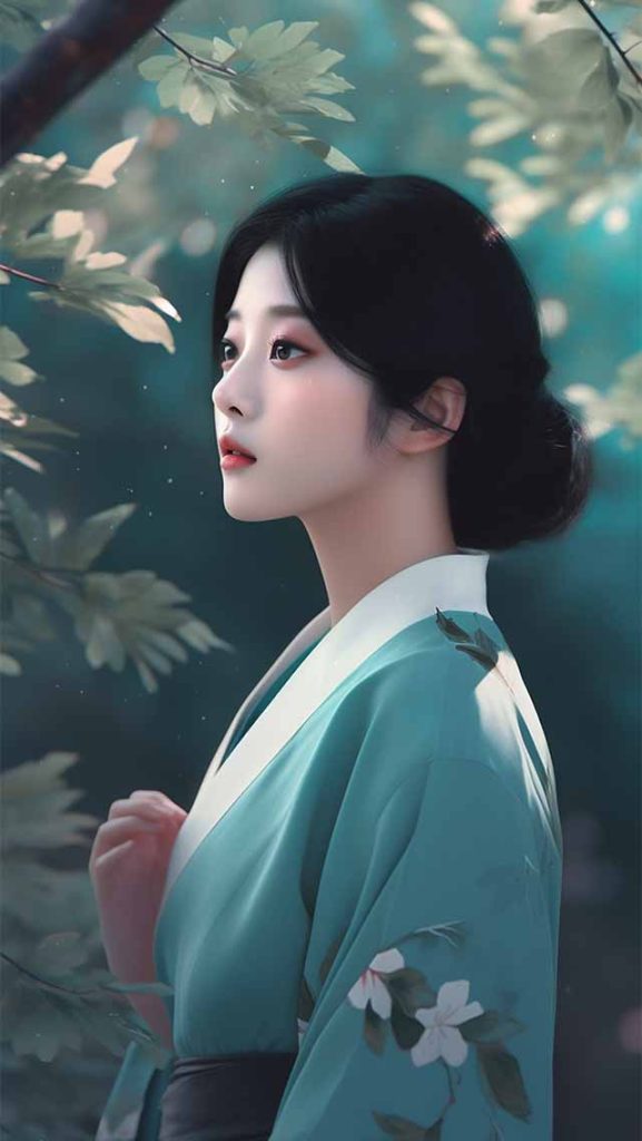 古代艺术风格女孩 | Aitime丨人人都是大画师-Aitime丨人人都是大画师
