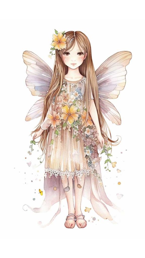带翅膀的卡通小仙女 | Aitime丨人人都是大画师-Aitime丨人人都是大画师