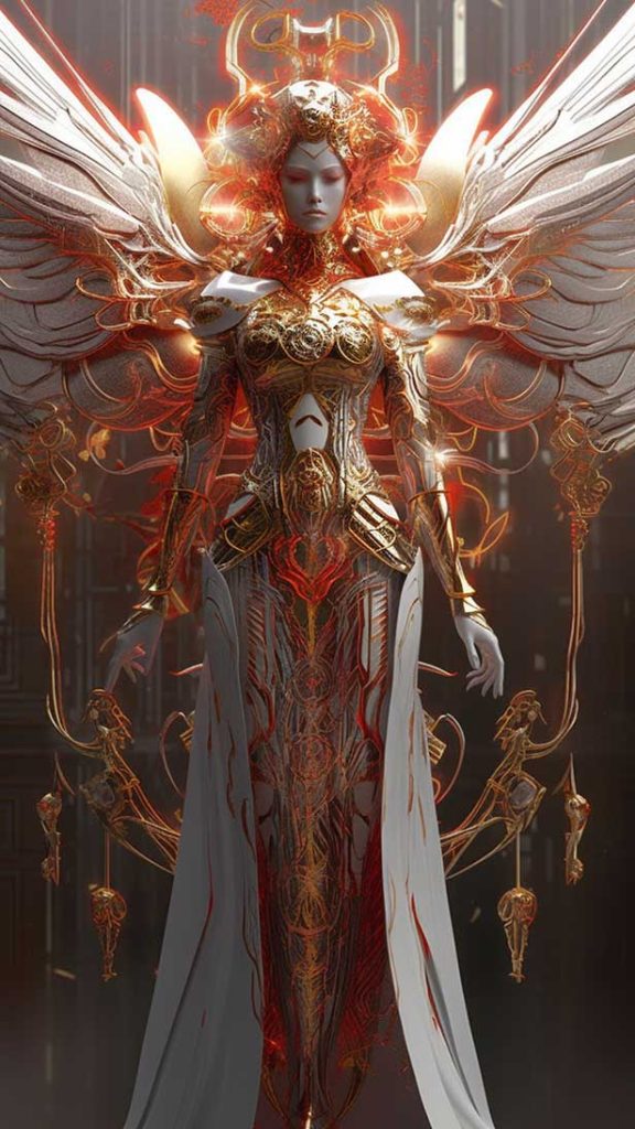 洛夫克拉夫特女机器人天使 | Aitime丨人人都是大画师-Aitime丨人人都是大画师