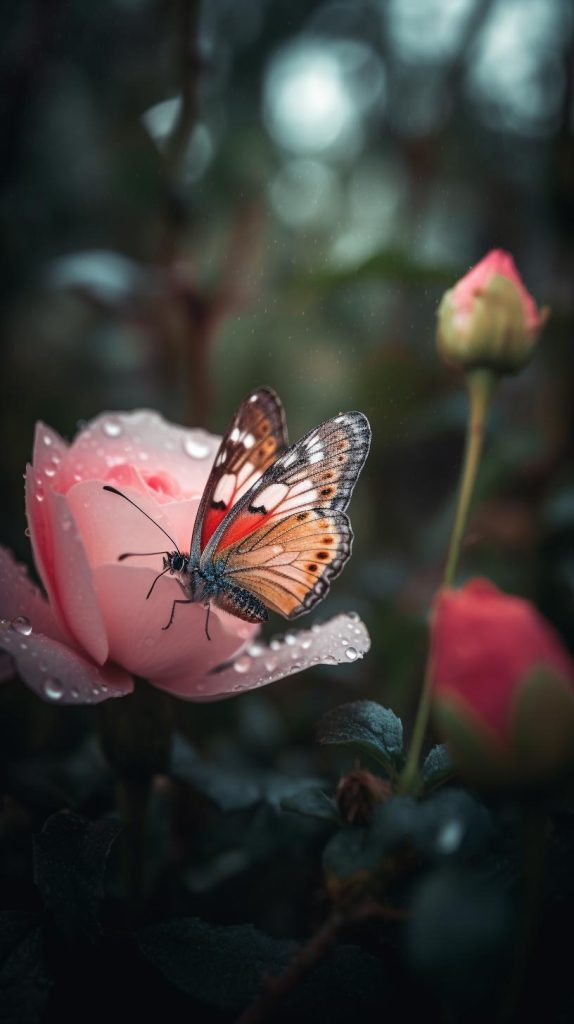 蝴蝶和玫瑰花插图1 蝴蝶和玫瑰花插图1