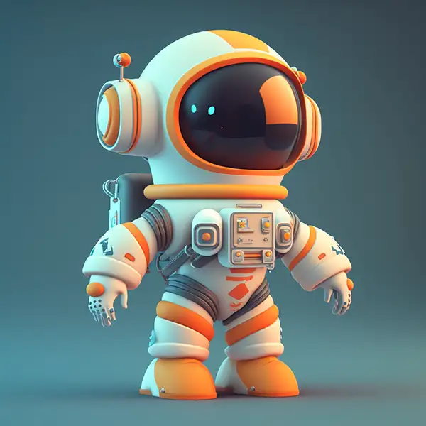 风格化的3D游戏角色，宇航员 | Aitime丨人人都是大画师-Aitime丨人人都是大画师
