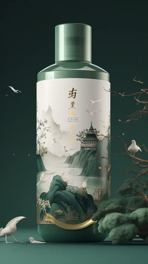 一款美白保湿精华包装盒，带有美丽的LOGO，100毫升 | Aitime丨人人都是大画师-Aitime丨人人都是大画师