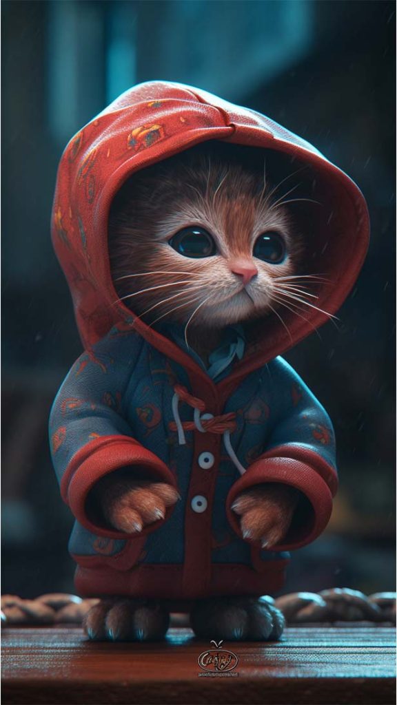 穿着蜘蛛侠服装的可爱小猫 | Aitime丨人人都是大画师-Aitime丨人人都是大画师