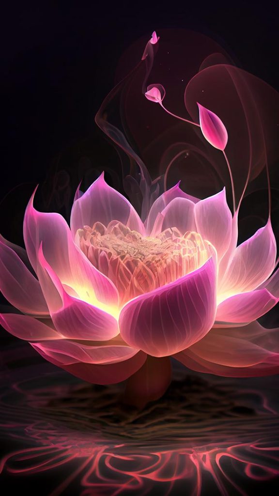 粉色浪漫荷花-Aitime丨人人都是大画师