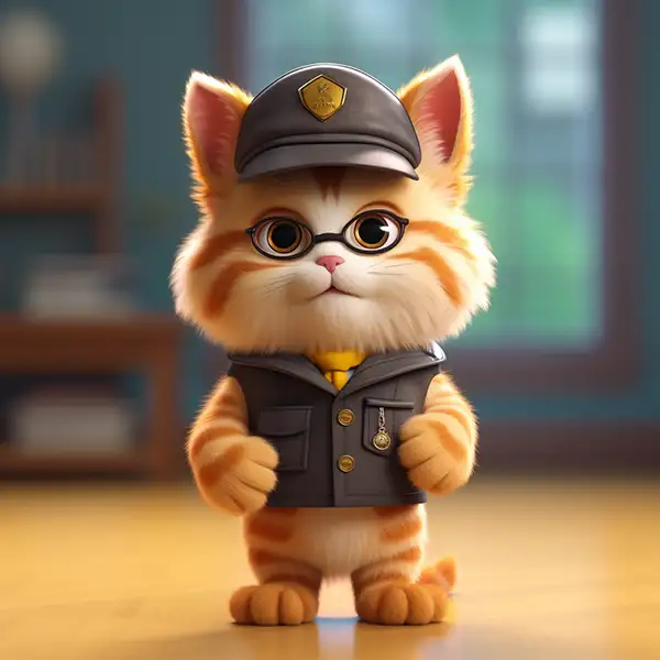 可爱的橘猫 | Aitime丨人人都是大画师-Aitime丨人人都是大画师