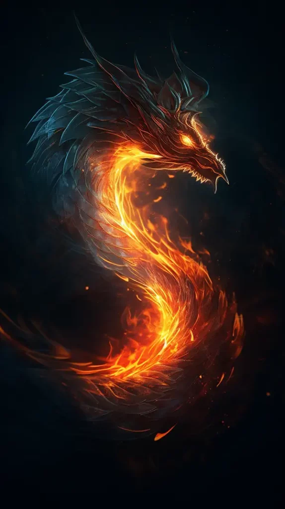 火焰中的龙 | Aitime丨人人都是大画师-Aitime丨人人都是大画师
