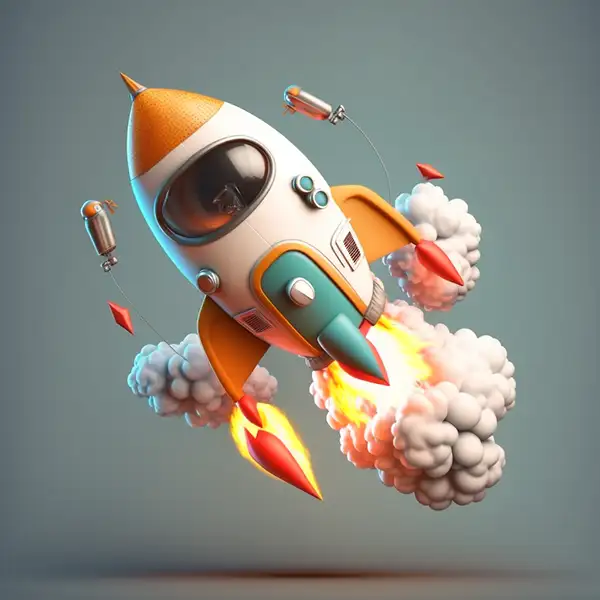 3d卡通天体与烟雾弥漫的太空火箭 | Aitime丨人人都是大画师-Aitime丨人人都是大画师