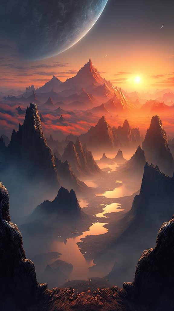 中国高山夕阳风光 | Aitime丨人人都是大画师-Aitime丨人人都是大画师