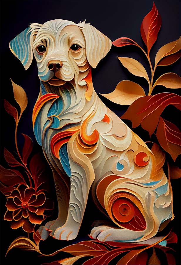 纸插画、生肖狗 | Aitime丨人人都是大画师-Aitime丨人人都是大画师