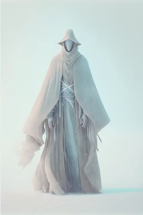 Yuki Onna精神，极简主义，柔和的色彩，超现实主义 | Aitime丨人人都是大画师-Aitime丨人人都是大画师