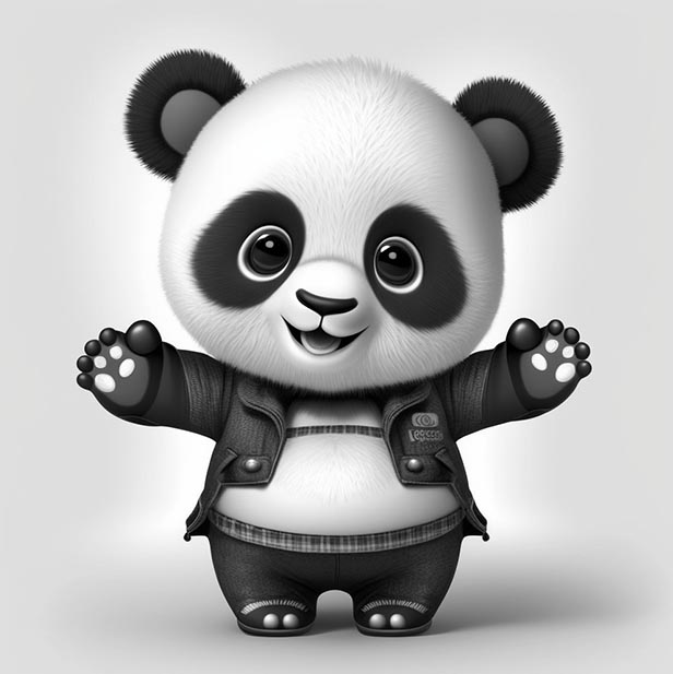 快乐的熊猫宝宝 | Aitime丨人人都是大画师-Aitime丨人人都是大画师