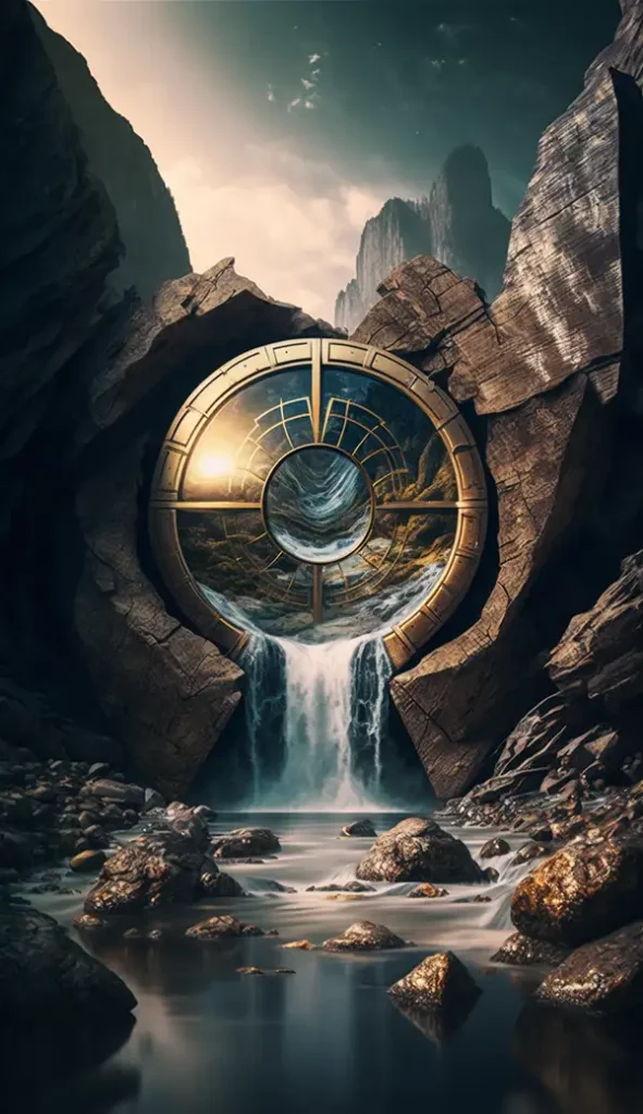热带瀑布落在星盘的前景中的AI咒语prompt描述词-Ai绘画关键词 Midjourney指令热带瀑布落在星盘的前景中 | Aitime丨人人都是大画师-Aitime丨人人都是大画师