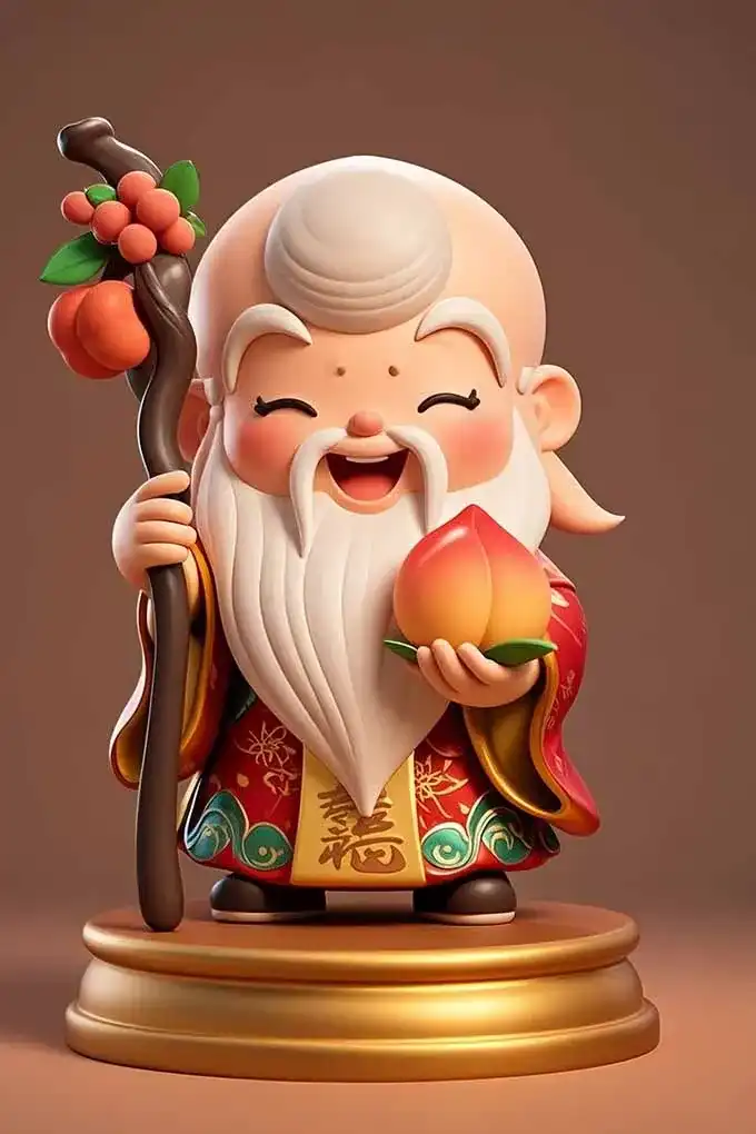 可爱寿仙 | Aitime丨人人都是大画师【即梦Ai】-Aitime丨人人都是大画师